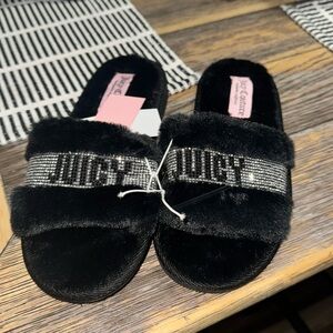 Juicy Couture Fuzzy Slippers